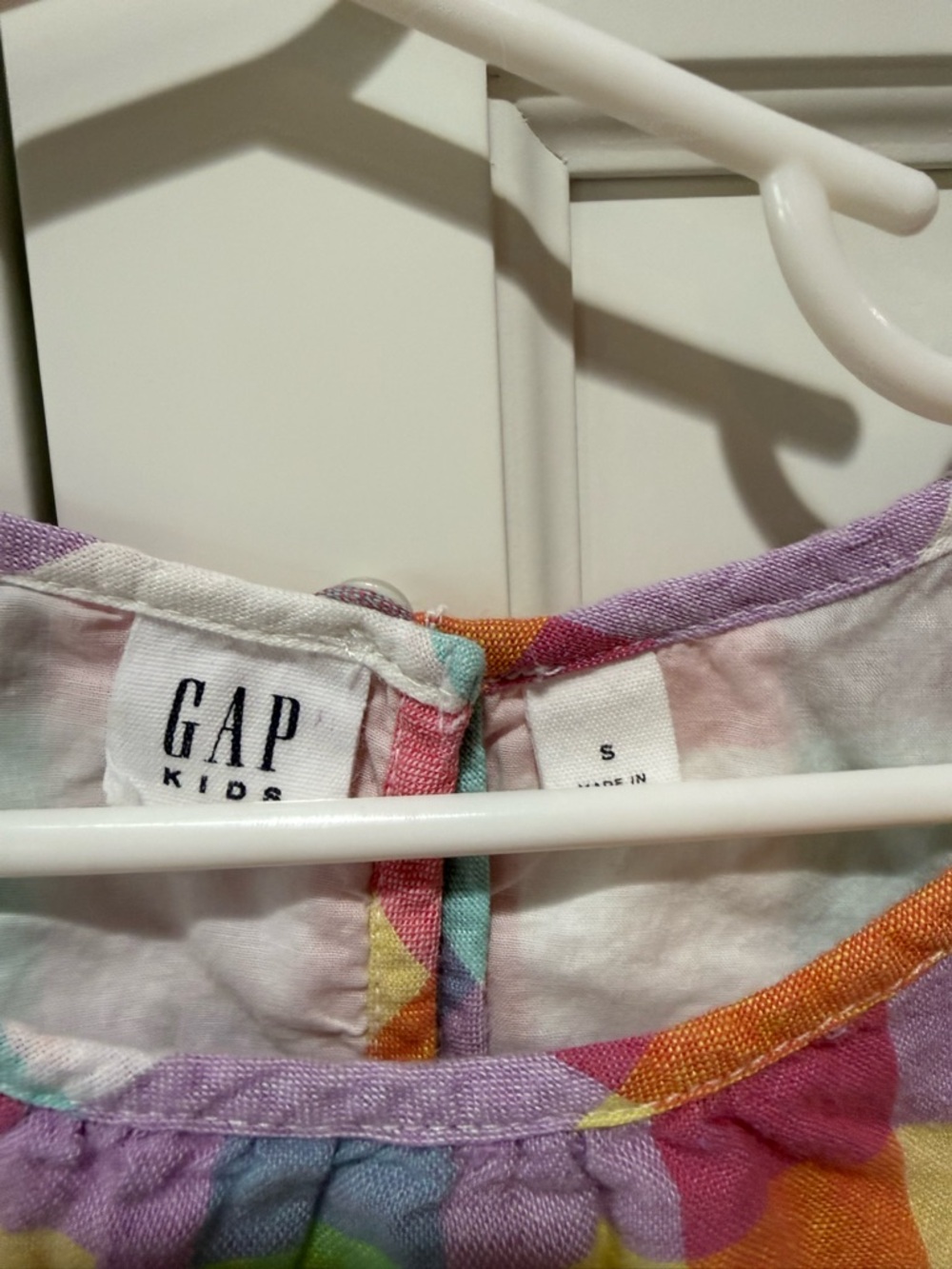 GAP Girls Multicolor Gingham Ruffle Tank Top - Picture 3 of 3